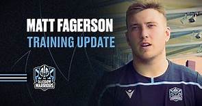 Matt Fagerson talks about the squad's return to rugby