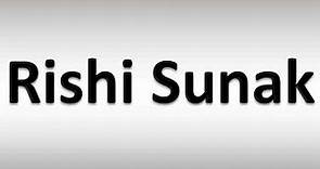 How to Pronounce Rishi Sunak