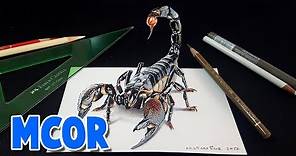 Como Dibujar un Escorpion en 3D - How to Draw 3D Scorpion