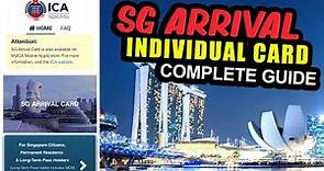 How to complete SG Arrival Card Online Tutorial | My ICA Singapore Arrival Card