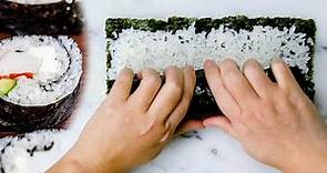 How to Roll Sushi By Hand Only (Cream Cheese Kani Roll)