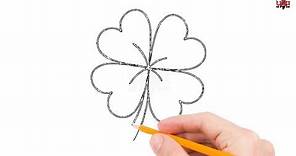 How to Draw a Four Leaf Clover Step by Step Easy for Beginners/Kids – Simple Drawing Tutorial