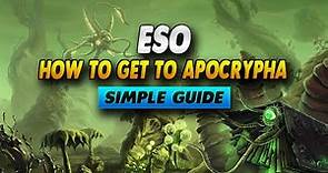 ESO How To Get To Apocrypha - Simple Guide