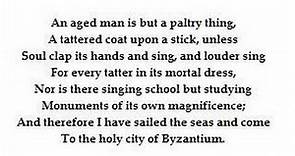 Sailing to Byzantium by W.B. Yeats (read by Tom O'Bedlam)