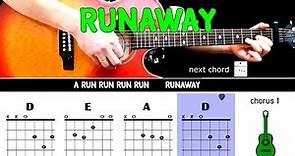 RUNAWAY - Del Shannon - Guitar play along on acoustic guitar with chords & lyrics