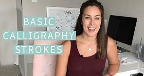Basic Calligraphy Strokes (Beginner Calligraphy 101) | The Happy Ever Crafter