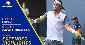 Feliciano Lopez vs Bernabe Zapata Miralles Extended Highlights | 2021 US Open Round 1