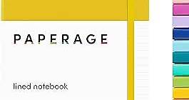 PAPERAGE Lined Journal Notebook, (Yellow), 160 Pages, Medium 5.7 inches x 8 inches - 100 gsm Thick Paper, Hardcover