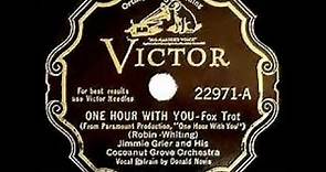 1932 HITS ARCHIVE: One Hour With You - Jimmie Grier (Donald Novis, vocal)