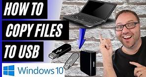 How to Copy Files to a Flash Drive, Thumb Drive, or External Hard Drive | Windows 10
