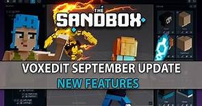 The Sandbox VoxEdit : September 2023 Update and Features Explained