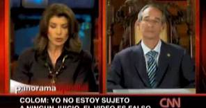 Presidente Álvaro Colom en entrevista con CNN