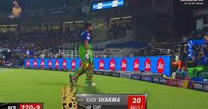 Karn Sharma Last Over Batting Today vs KKR | Karn Sharma 20(7) Batting Today vs Mitchell Starc