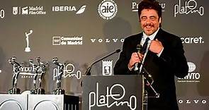 Benicio del Toro recibirá el "Premio Platino de Honor"