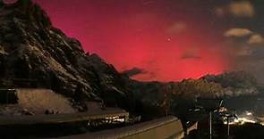 Aurora boreale 2023 Italia - Cortina d'Ampezzo - Dolomiti