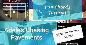 Chasing Pavements by Adele (fun chords guitar tutorial)