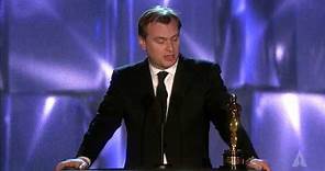 Christopher Nolan accepts an Academy Award of Merit | 2013 Sci-Tech Awards