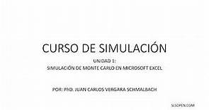 Unidad 1 - Simulación de Monte Carlo en Excel