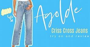 AGOLDE Criss Cross Jeans Try-on and Review | Ava Marie