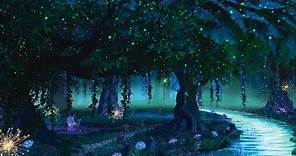 Enchanted Magical Forest Ambience: Crickets, Frogs, Trickling Stream, Sleepy Night Forest Sounds