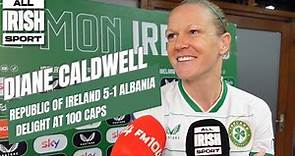 Diane Caldwell on Her 100th Cap | Ireland 5-1 Albania | UEFA Nations League