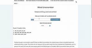 Word Unscrambler - Simple and Easy word unscrambler