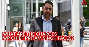 What are the two charges WP chief Pritam Singh faces?