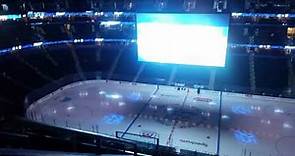 Our seats at Amalie Arena.