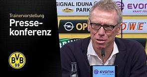 Presentation of Peter Stöger as new BVB coach! | Press Conference