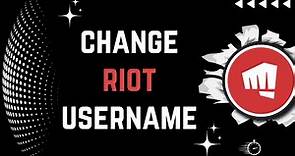 How to Change Riot Account Sign-In Username