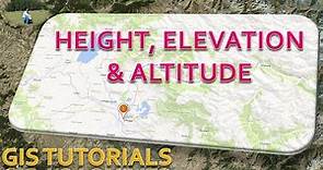 Difference between Height, Elevation & Altitude | What is the diff in Height, Elevation and Altitude