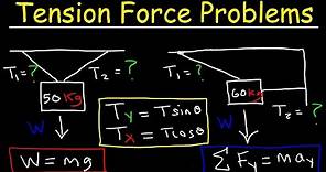 Tension Force Physics Problems