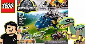 LEGO 75928 Jurassic World 2 PERSECUCION EN EL HELICOPTERO DE BLUE Review y Unboxing