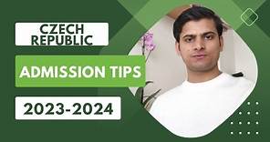 Admission Tips 2023-2024 || Study in Czech Republic || Scholarship in Czech Republic || Study & Tour