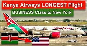 Kenya Airways BUSINESS Class to NEW YORK on the 787!