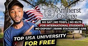 Amherst College Campus Tour | No Application Fee With Full Tuition Scholarships 2024