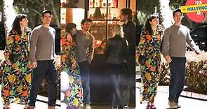 ANDREW GARFIELD HOLDS HANDS WITH NEW GIRLFRIEND DR. KATE THOMAS ON DOUBLE DATE AT ZINQUÉ IN MALIBU.