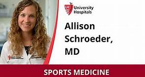 Dr. Allison Schroeder - Sports Medicine