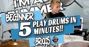 How to Play Drums in 5 Minutes Beginner Drum Lesson