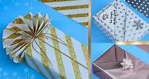 🎁 3 formas fáciles de envolver regalos con papel😍 Quedan hermosos