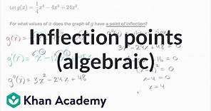 Inflection points (algebraic) | AP Calculus AB | Khan Academy