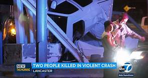 2 women killed when SUV crashes into pole in Lancaster, deputies say