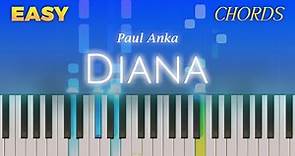 Paul Anka - Diana - EASY Piano CHORDS TUTORIAL by Piano Fun Play