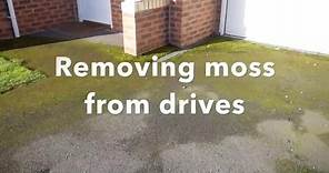 How to remove moss on drives and patios with natural products and minimal effort