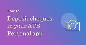 Deposit cheques in ATB Personal | ATB