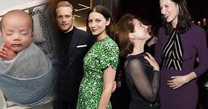 PICTURE EXCLUSIVE: Pregnant Caitriona Balfe masks her baby bump #2 while walking with Sam Heughan