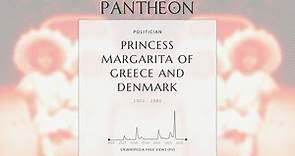 Princess Margarita of Greece and Denmark Biography - Princess of Hohenlohe-Langenburg