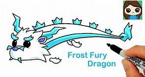How to Draw the Frost Fury Dragon ❄️ Roblox Adopt Me Pet