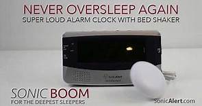 SONIC BOOM SB300ss SUPER Loud Alarm Clock with Bed Shaker