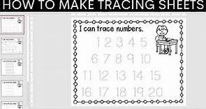 Teacher PowerPoint Tutorial: How to make your own tracing worksheets & download free tracing fonts